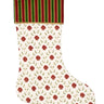 Blockprint Stocking in Holiday Seashell