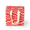 Candy Cane Swirl Hand Marbled Gift Bag