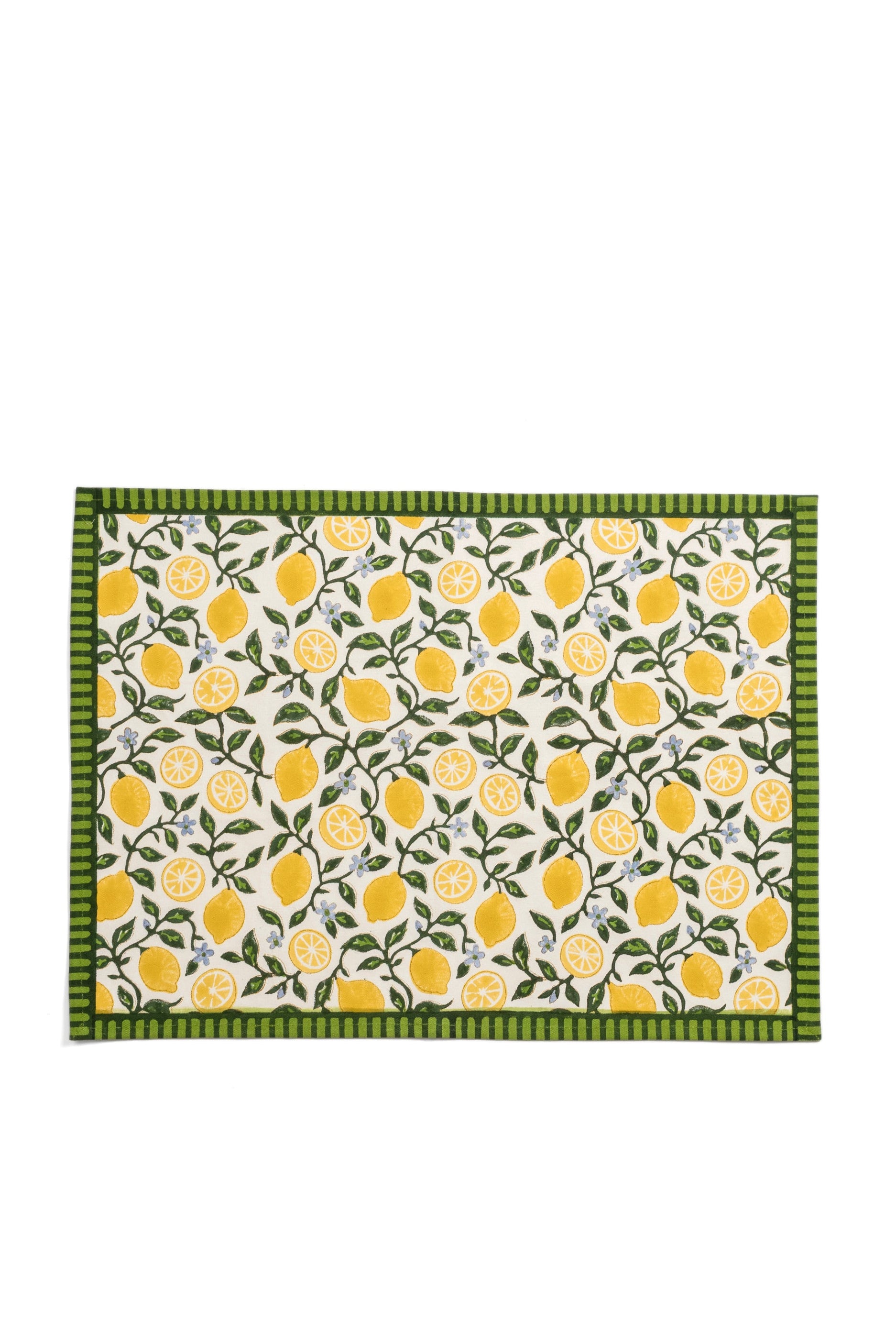 Capri Lemons Blockprint Placemat