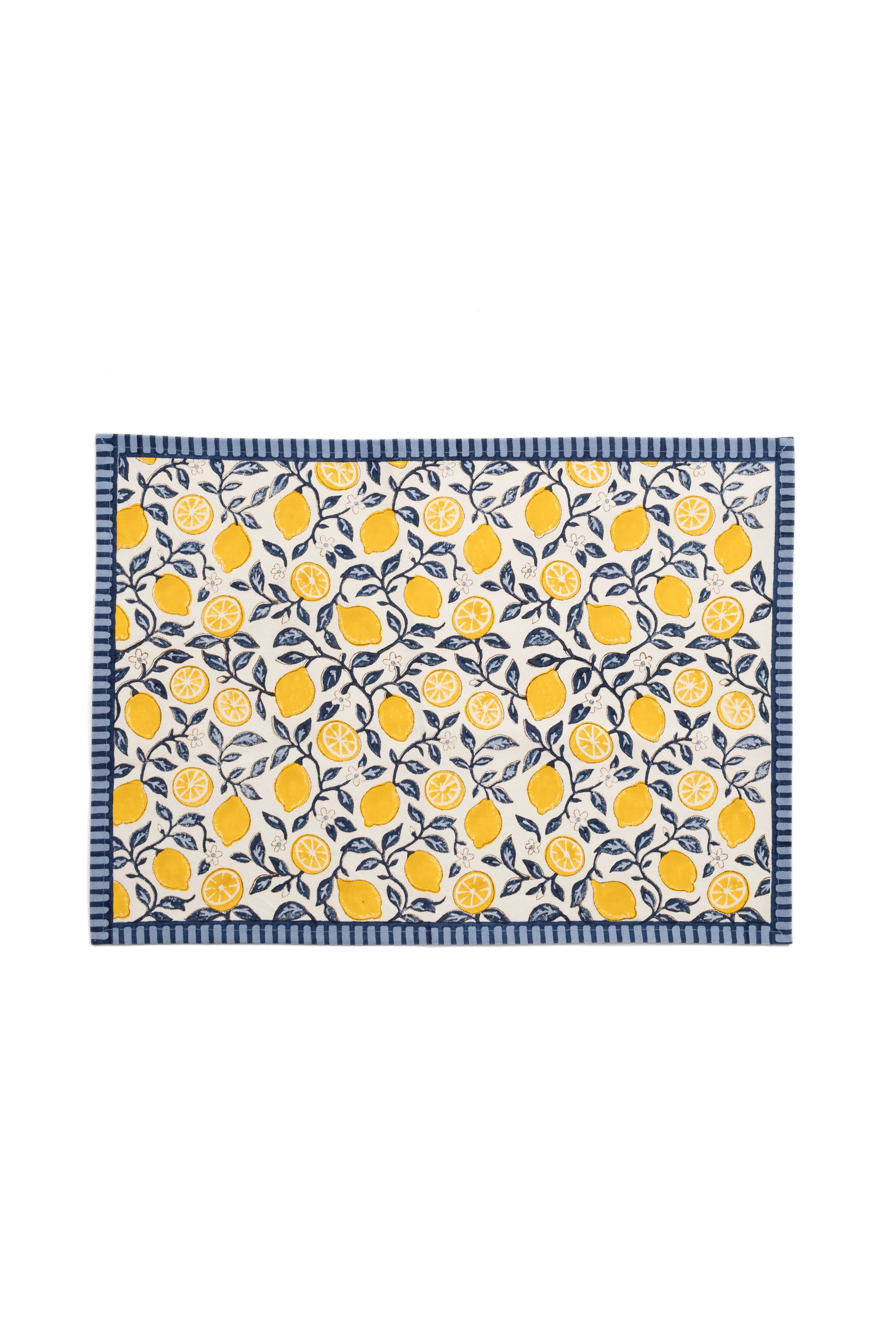Capri Lemons Blockprint Placemat