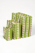Inner Child green cottage garden blockprint gift bags set
