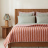 Dusty Pink & Taupe Reversible Sujani Quilt