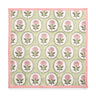 English Rose Blockprint Napkins in Green, Set of 4