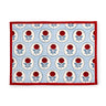 English Rose Blockprint Placemat in Blue and Red