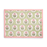 English Rose Blockprint Placemat in Green