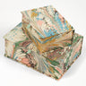 Hand-Marbled Keepsake Box Set in Flatiron Feathers