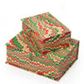 Hand-Marbled Keepsake Box Set in Holiday Jingle