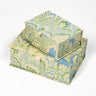 Hand-Marbled Keepsake Box Set in Seaglass Peacock