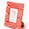 Hand-Marbled Large Wall Picture Frame in Candy Cane Swirl, 5x7