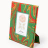 Hand-Marbled Large Wall Picture Frame in Holiday Wave, 5x7