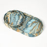 Nesting Scalloped Hand-Marbled Oval Desk Tray Set in Nila Feathers