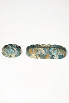 Inner Child nesting scalloped hand-marbled oval desk trays