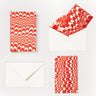 Hand-Marbled Notecards in Candy Cane Swirl, Set of 8