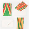 Hand-Marbled Notecards in Gilded Holiday, Set of 8