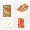 Hand-Marbled Notecards in Holiday Jingle, Set of 8