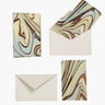 Hand-Marbled Notecards in Kyoto, Set of 8