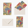 Hand-Marbled Notecards in Multicolor, Set of 8