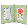 Hand-Marbled Picture Frame Folding Book, 4x6 in Seaglass Peacock