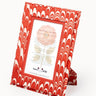 Hand-Marbled Picture Frame in Candy Cane Swirl, 4x6