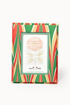 Inner Child's hand-marbled 4x6 picture frame with red, green, gold striped patterns