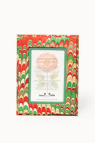 Hand-marbled 4×6 picture frame with red-green-white marbled pattern, Inner Child