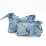 Hand-Marbled Pouches in Ocean Wave, Set of 2