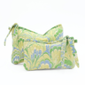 Hand-Marbled Pouches in Seaglass Peacock, Set of 2