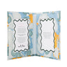 Hand Marbled Picture Frame Folding Book, 4x6 in Grey and Blue