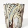 Hand-Marbled Scallop Waste Bin / Storage Bin in Kyoto