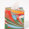 Hand-Marbled Tissue Box Cover in Marais