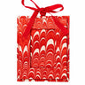 Mini Hand-Marbled Picture Frame Ornament | Candy Cane Swirl
