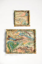 Flatiron feathers patterned nesting trays set