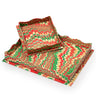 Nesting Scalloped Hand-Marbled Trays in Holiday Jingle