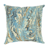 Nila Feathers Hand-Marbled Square Pillow, 18x18