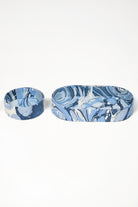Ocean wave hand-marbled oval nesting desk tray set by Inner Child design studio