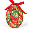 Oval Mini Hand-Marbled Picture Frame Ornament | Holiday Jingle