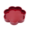 Red Flower-Shaped Lacquerware Tray