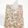 Blockprint Scallop Tissue Box Cover in Rose Garden