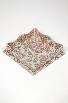 Inner Child nesting scalloped blockprint rose garden fabric trays set
