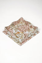 Inner Child nesting scalloped blockprint rose garden fabric trays with jewelry