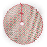 Scalloped Blockprint Quilted Tree Skirt in Holiday Dashing Doxies