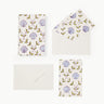 Blockprint Seashell Notecards in Blue, Set of 8