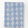 Striped Circles Blockprint A5 Notebook in Blue