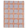 Striped Circles Blockprint A5 Notebook in Blue and Brown