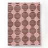 Striped Circles Blockprint A5 Notebook in Pink and Burgundy