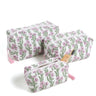 Forget-Me-Not Blockprint Makeup Bag in Lilac Pink