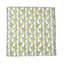 Forget-Me-Not Scallop Embroidered Blockprint Napkins, Set of 4