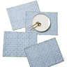 Mona Scallop Embroidered Blockprint Placemat in Blue