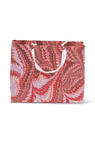 Medium Florentine pink hand marbled gift bag with white rope handle from Inner Child