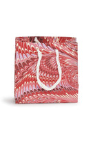 Small Florentine pink hand marbled gift bag with white rope handle from Inner Child